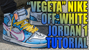 Vegeta Nike Off-White Jordan 1 Custom Sneakers